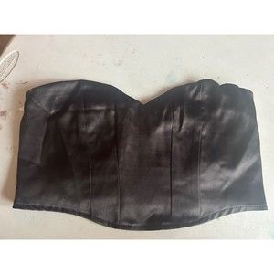 Altar’d state size L black bandeau top scrunched back